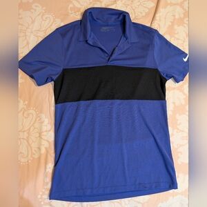 Men's Blue and Black Nike Polo Shirt. Size Smal.